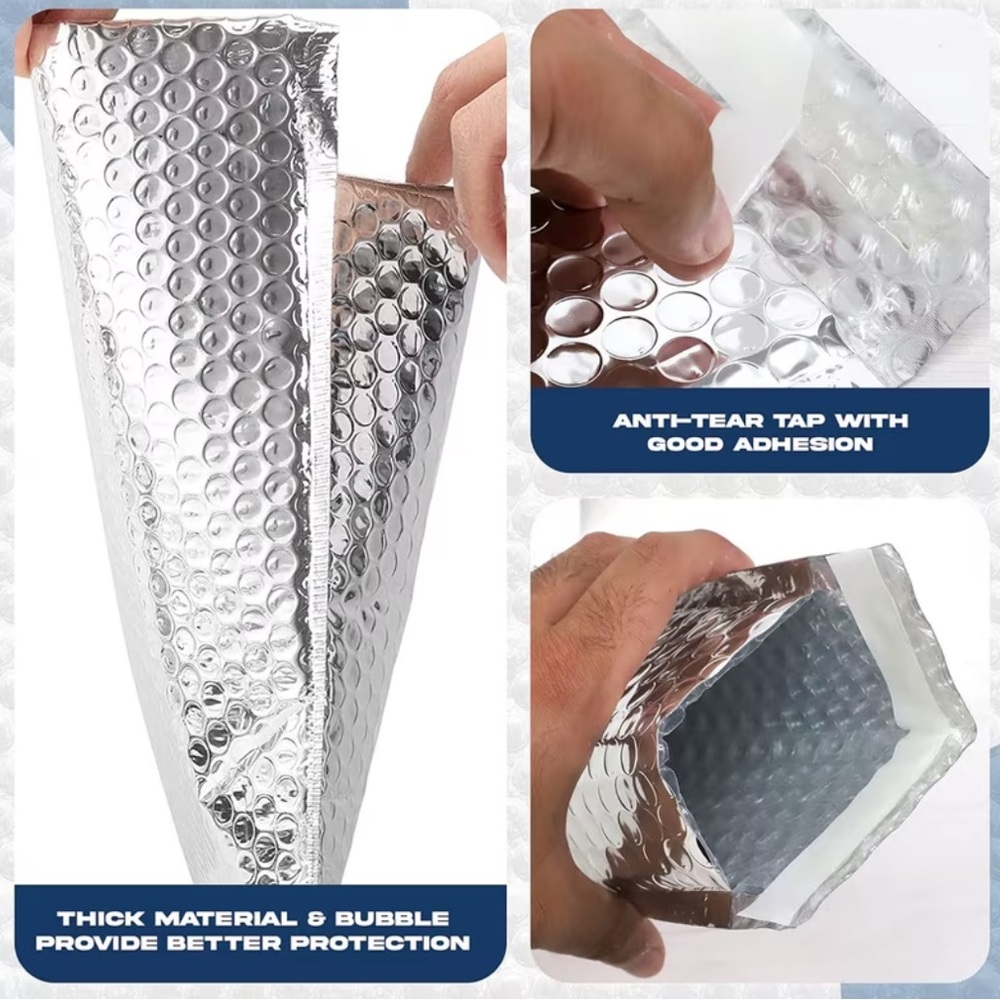 10 - 4x8 Metallic Bubble Mailers - Picture 3 of 3